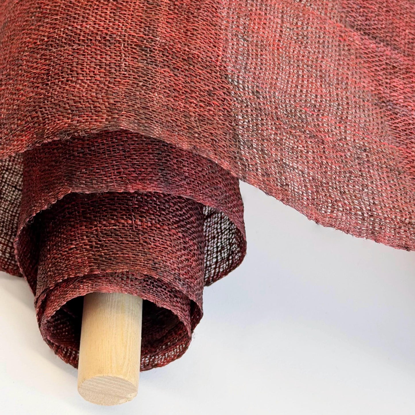 multiple panels of coordinating plant-dyed textiles including Ramie Cloth — Red Dots