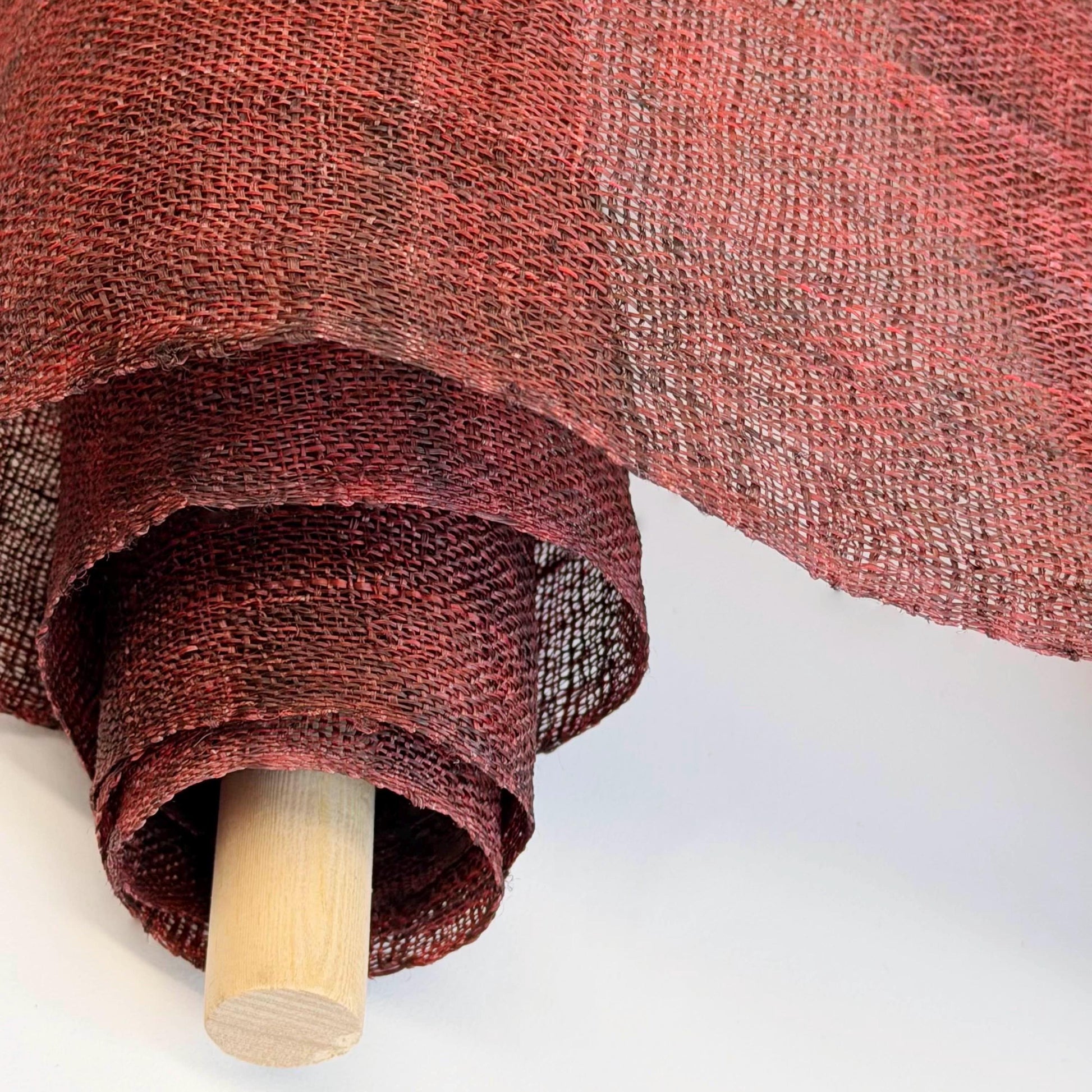 multiple panels of coordinating plant-dyed textiles including Ramie Cloth — Red Dots