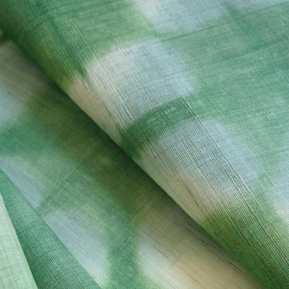 multiple panels of coordinating plant-dyed textiles including Ramie Cloth — Moss Light