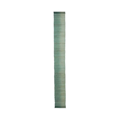 Narrow Ramie — Field Grid displayed vertically on a wall as a decorative textile banner