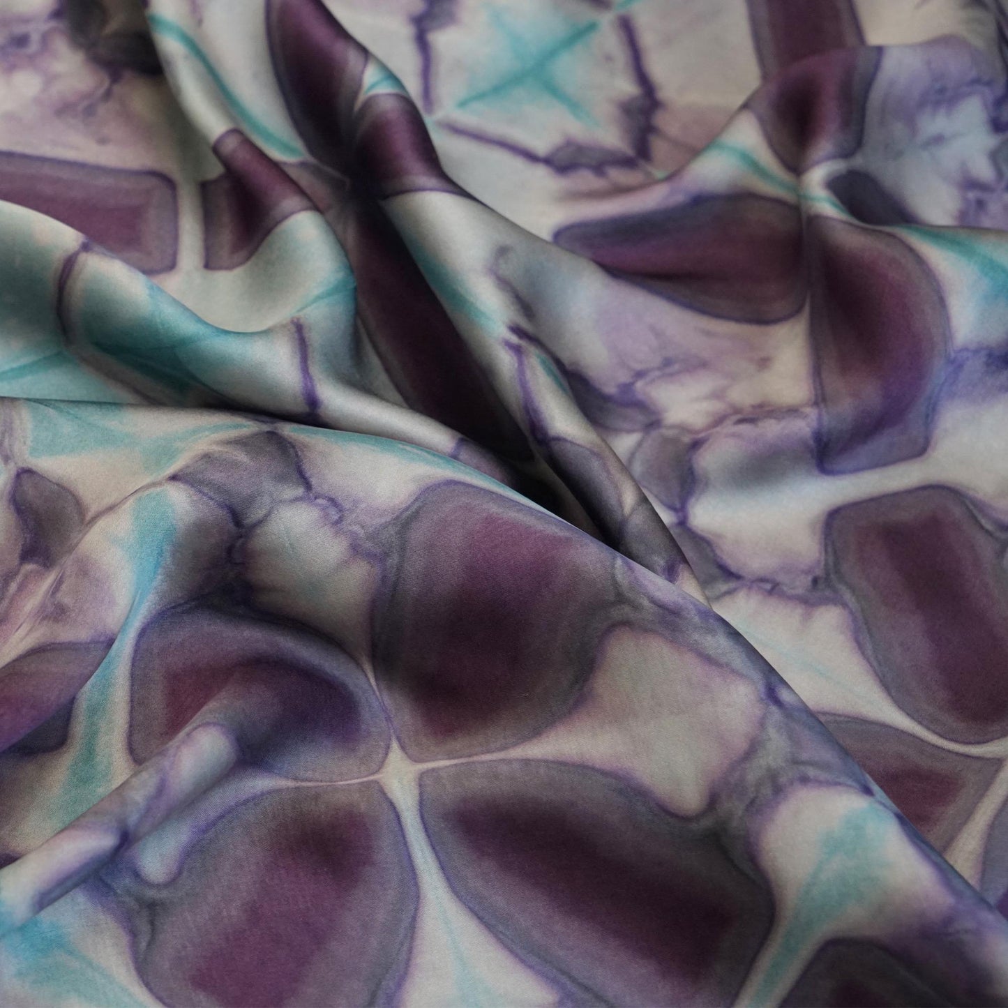 fabric detail of Scarf — Mauve Knot showing hand-dyed texture and drape