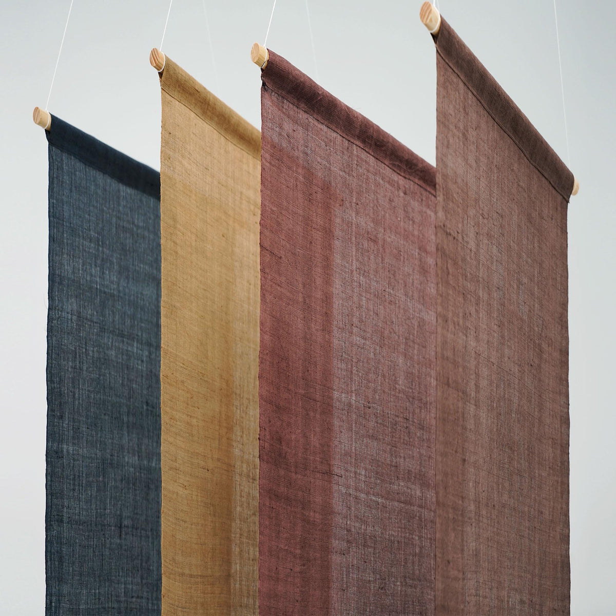 alternate view of Ramie Ombre — Plum Grey in a styled interior