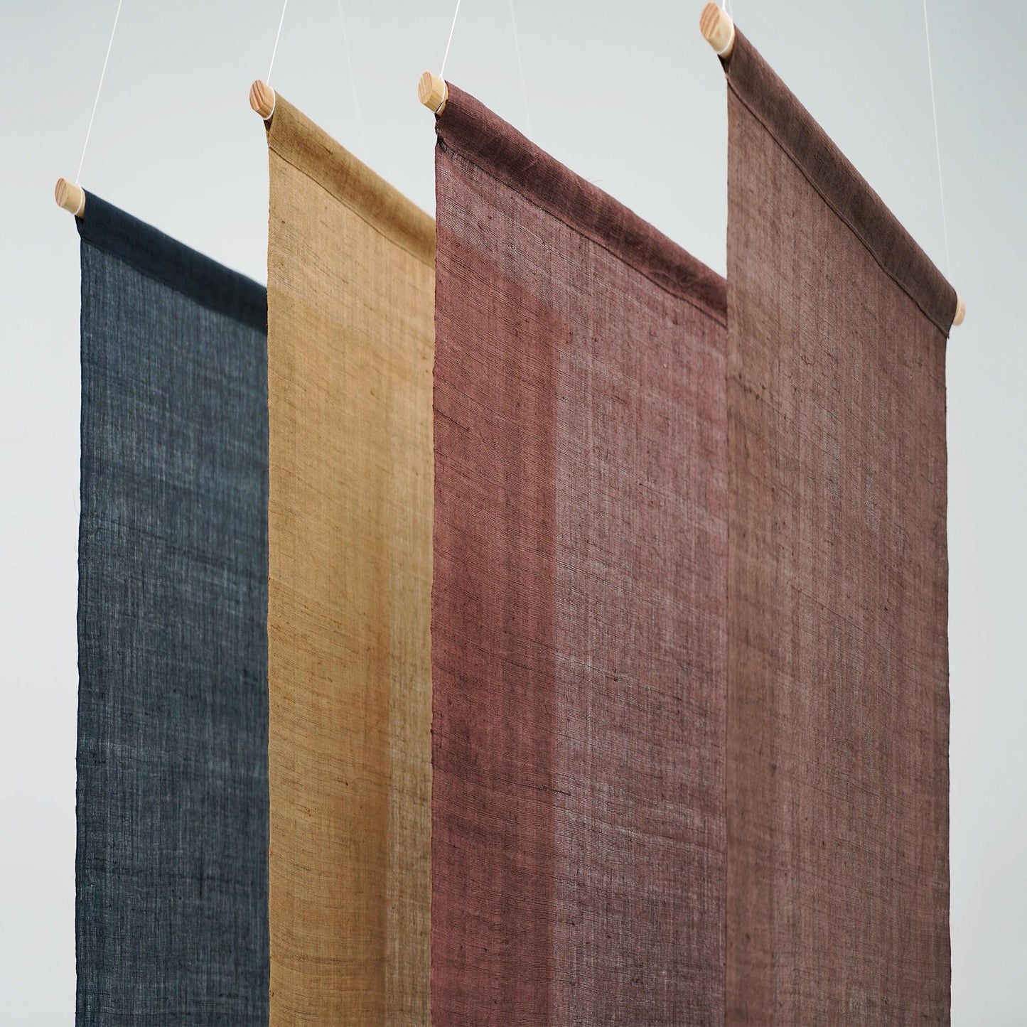 alternate view of Ramie Ombre — Plum Grey in a styled interior