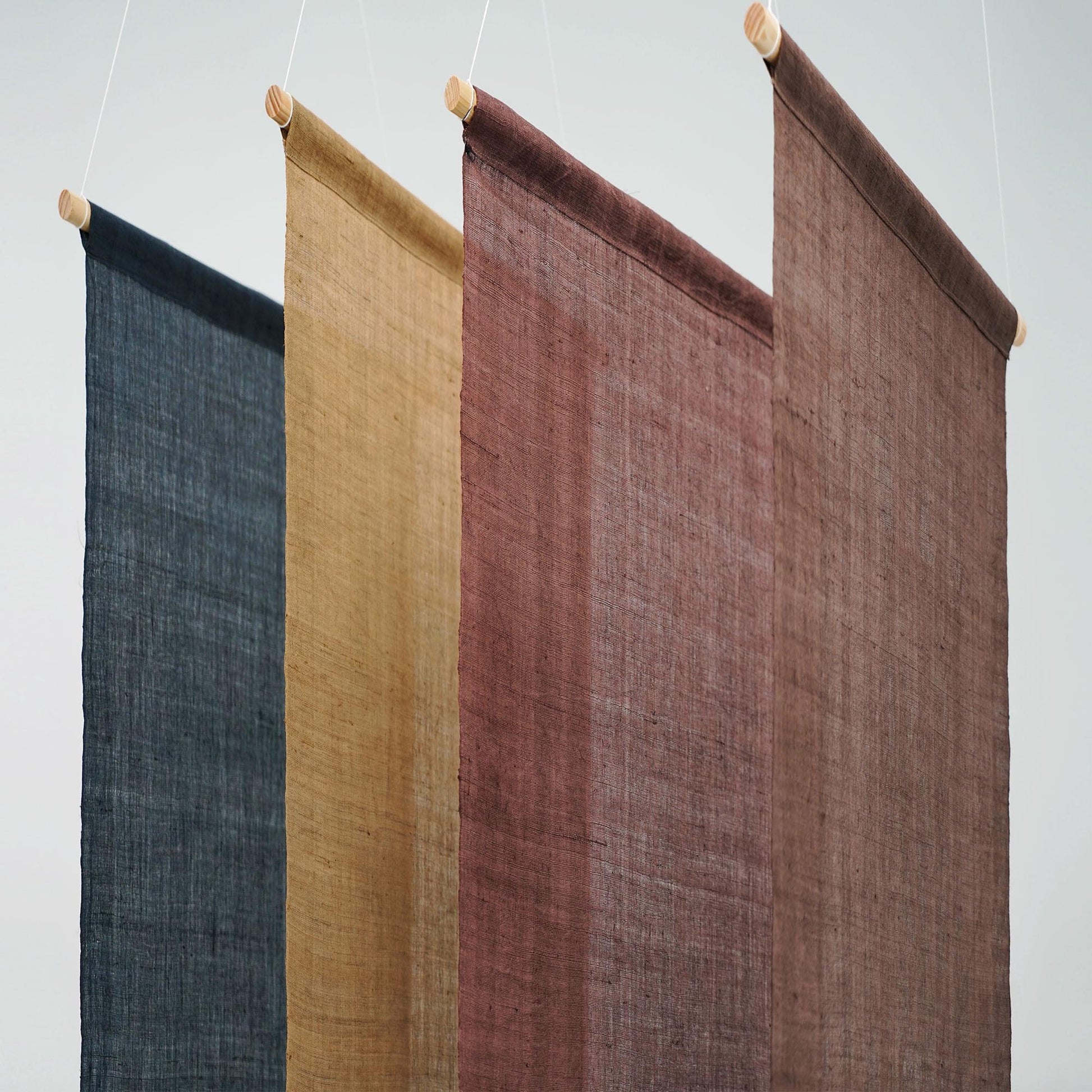 alternate view of Ramie Ombre — Plum Grey in a styled interior
