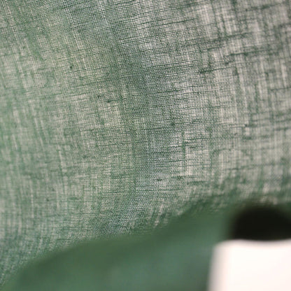 detail view of Soft Tone Noren — Sage Green showing plant-dyed linen texture and pattern