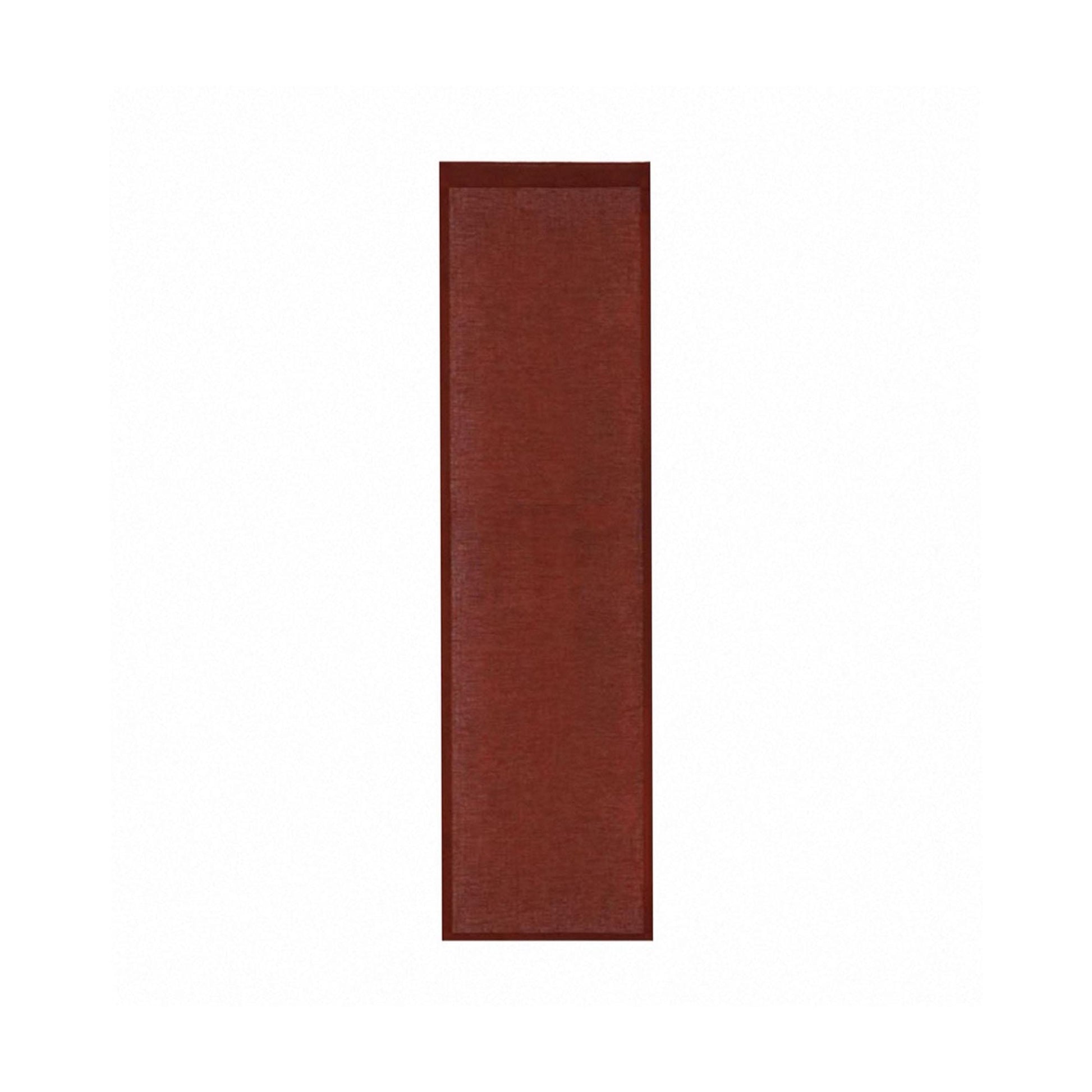 styled room scene with Polka Dot Linen Noren — Brick / Red used as a window or doorway curtain