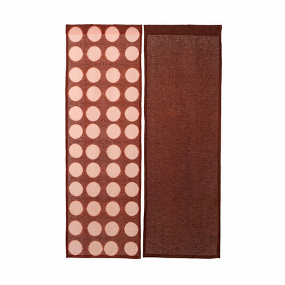 Hand Dyed Linen Noren Curtain — Pink / Red