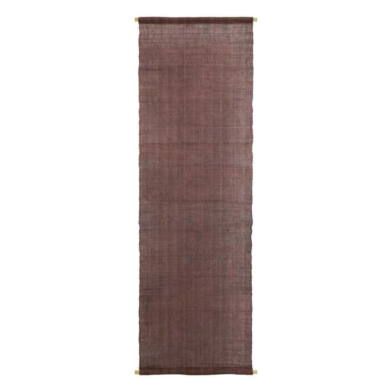 room scene featuring Ramie Ombre — Plum Grey hung by a window or doorway