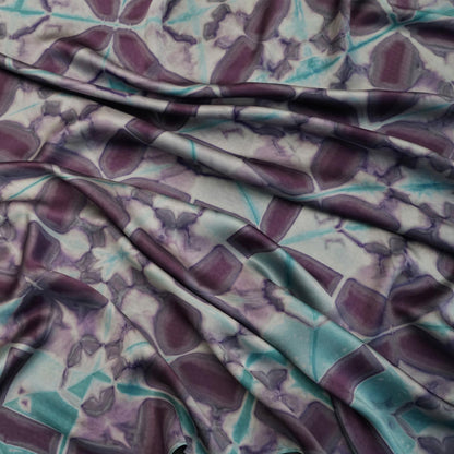 flat-lay view of Scarf — Mauve Knot highlighting the natural dye and motif