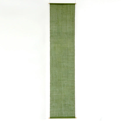 multiple panels of coordinating plant-dyed textiles including Ramie Cloth — Teal Beige
