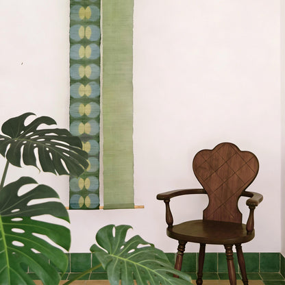 Narrow Ramie — Bean Motif arranged in a styled living room setting