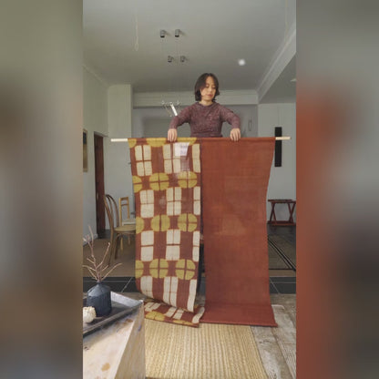 Ramie Cloth Panel — Rust Umber